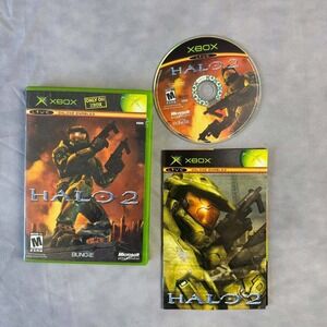Microsoft Halo 2 Xbox Original Game 2004 NTSC Green Case Manual CIB